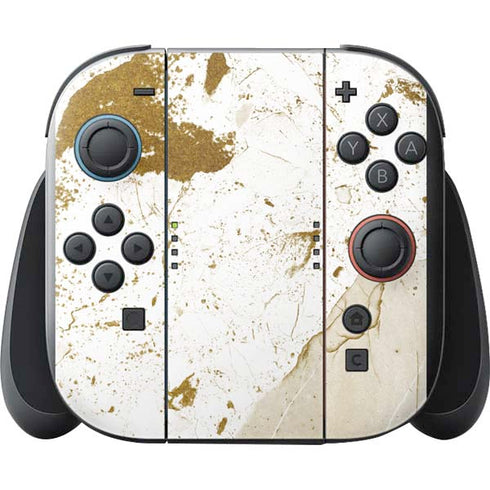 White Scattered Marble Nintendo Switch 2 (2025) with Joy-Con Skin